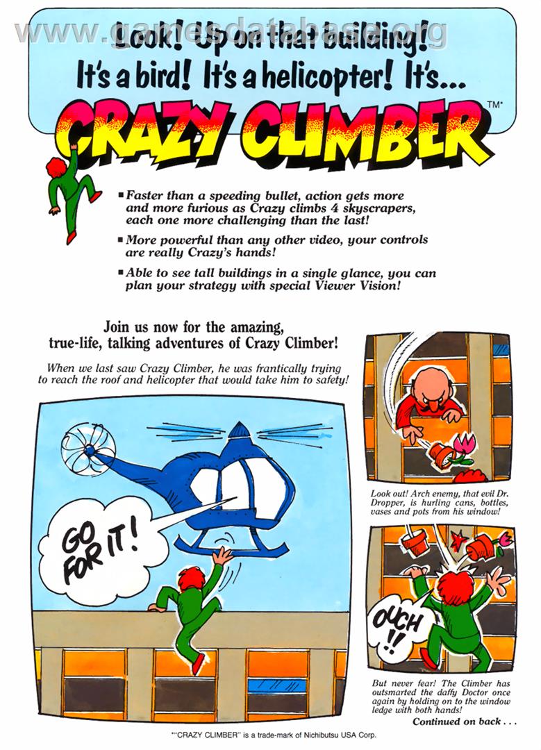 Crazy Climber - Arcade - Artwork - Advert