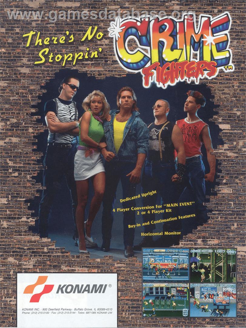 Crime Fighters - Arcade - Artwork - Advert