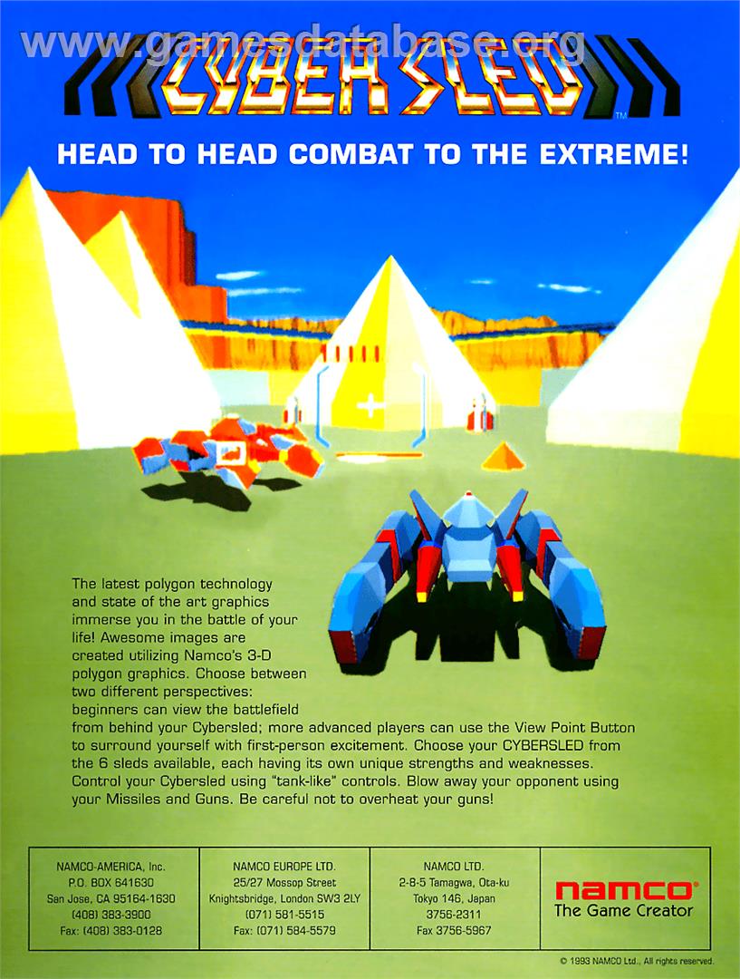 Cyber Sled - Sony Playstation - Artwork - Advert