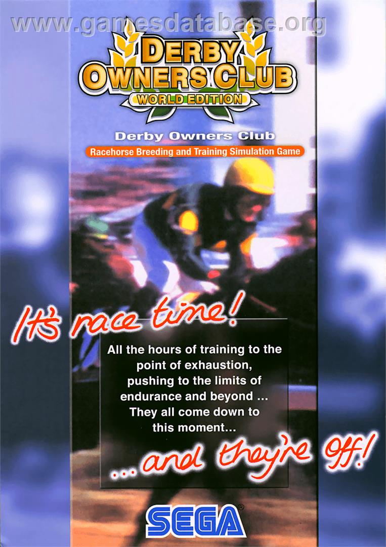 Derby Owners Club - Arcade - Artwork - Advert