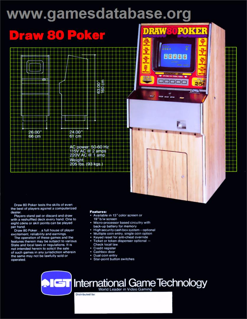 Draw 80 Poker - Arcade - Artwork - Advert