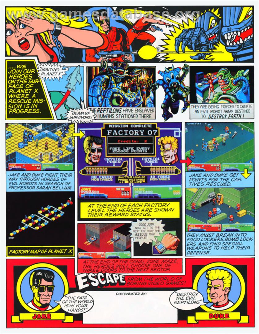 Escape from the Planet of the Robot Monsters - Arcade - Artwork - Advert