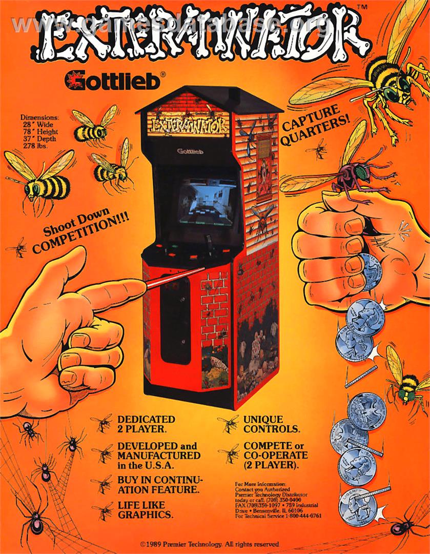 Exterminator - Arcade - Artwork - Advert