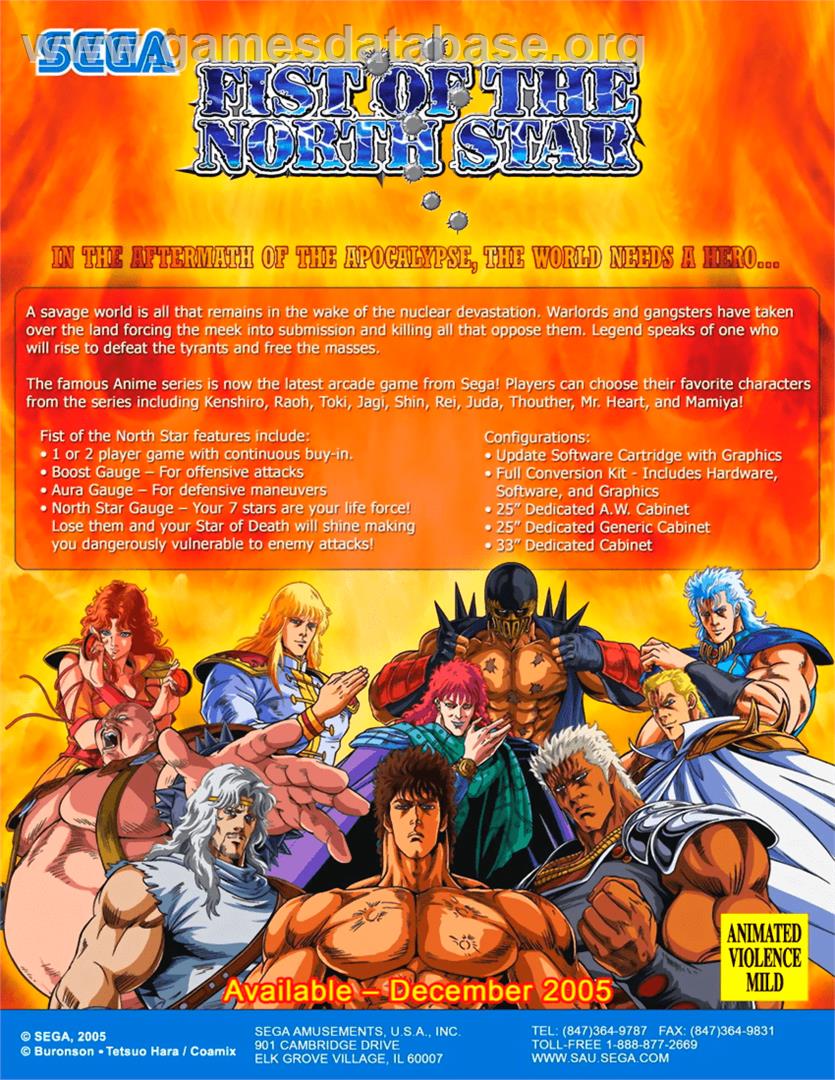 Fist Of The North Star - Arcade - Artwork - Advert