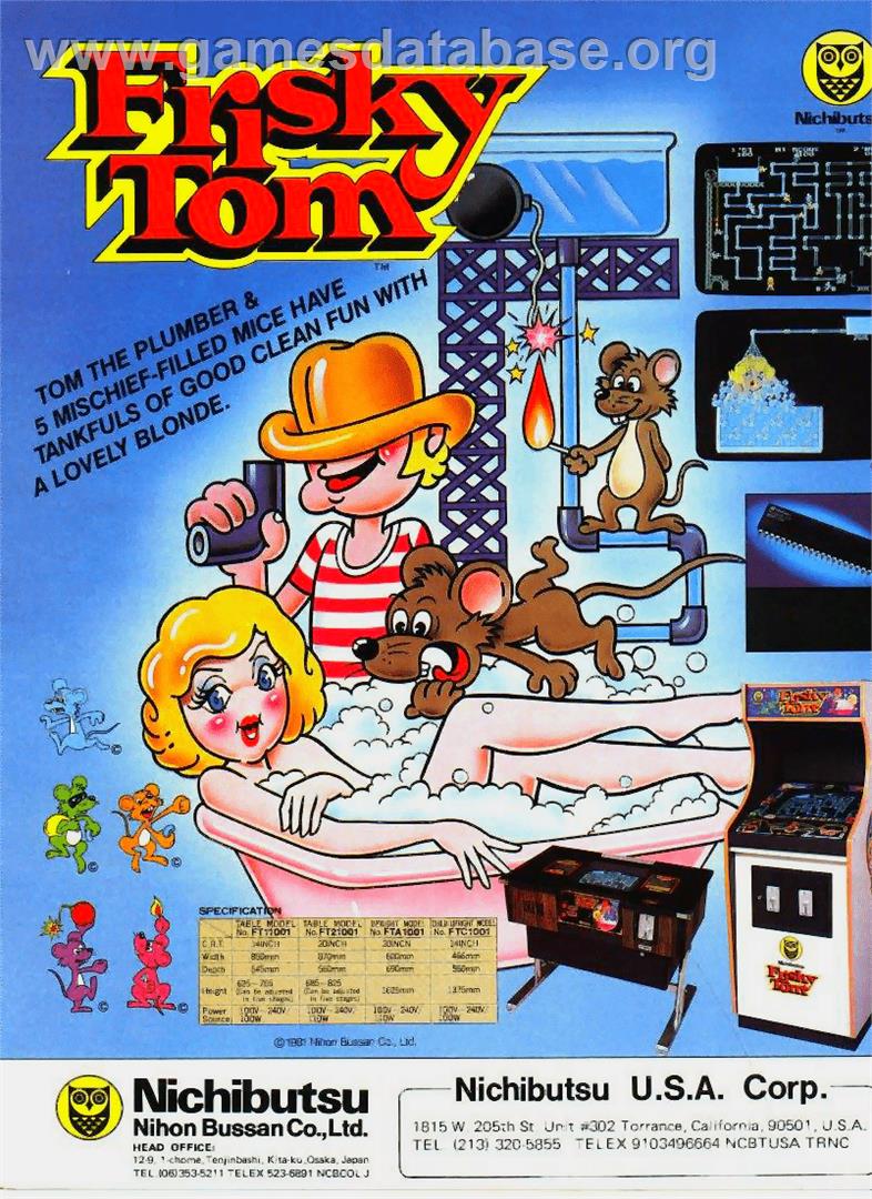Frisky Tom - Nintendo Game Boy - Artwork - Advert