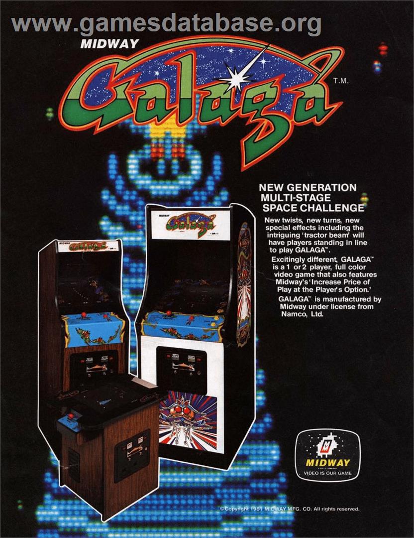 Galaga - Atari 7800 - Artwork - Advert