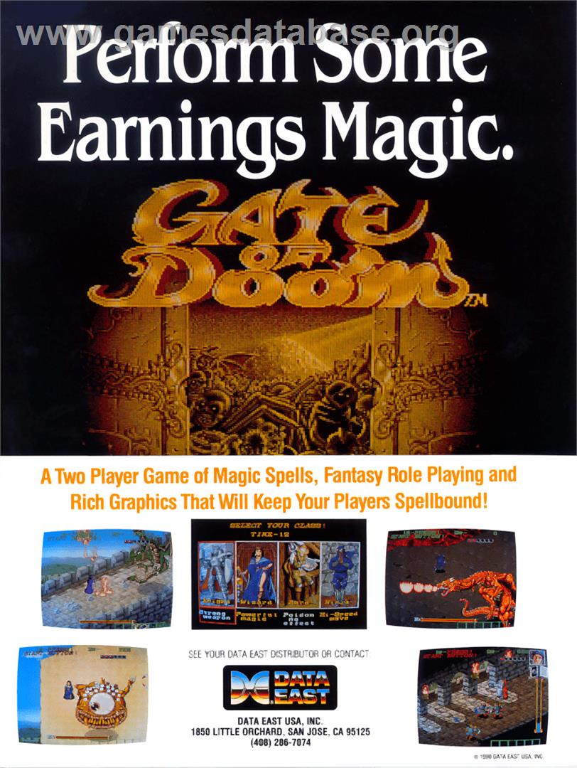 Gate of Doom - Arcade - Artwork - Advert