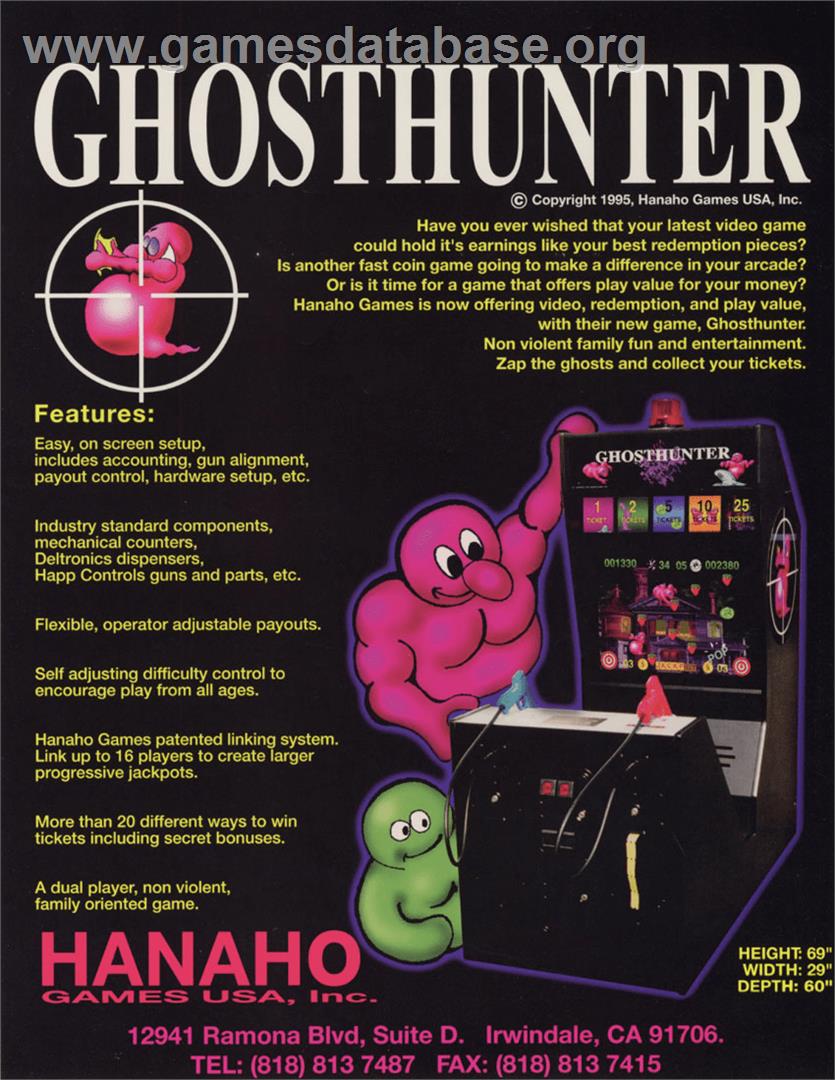Ghost Hunter - Arcade - Artwork - Advert