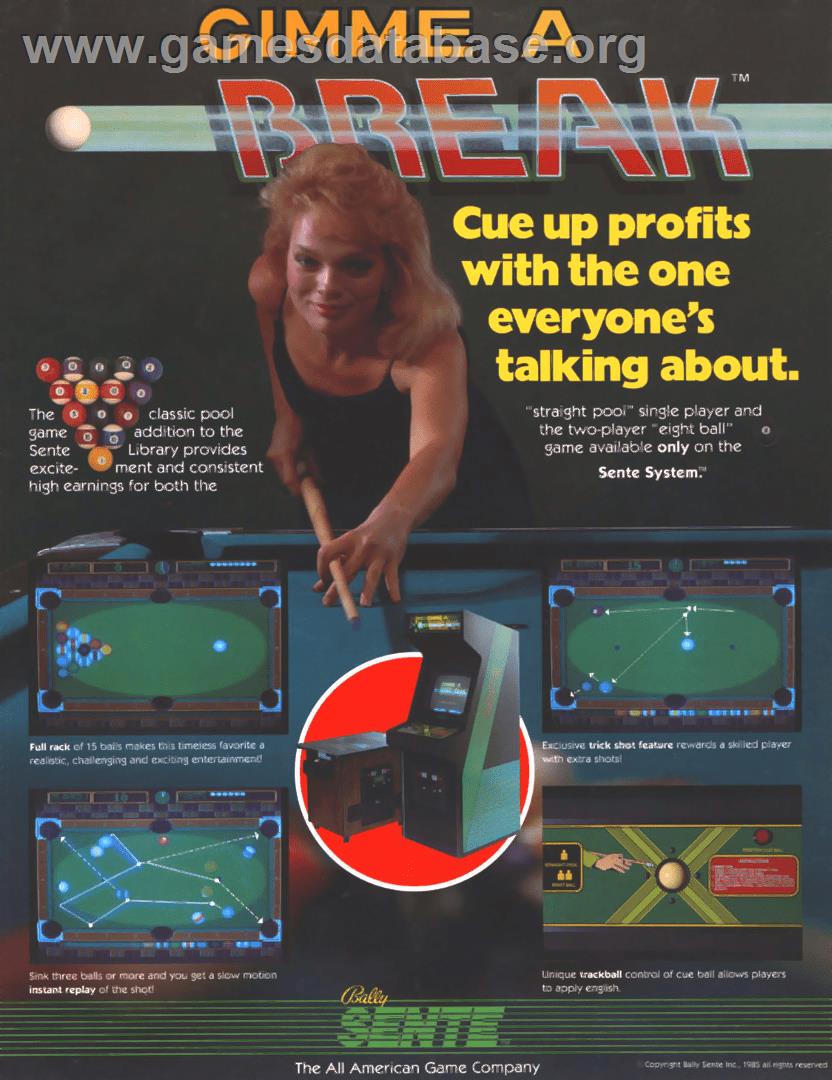 Gimme A Break - Arcade - Artwork - Advert