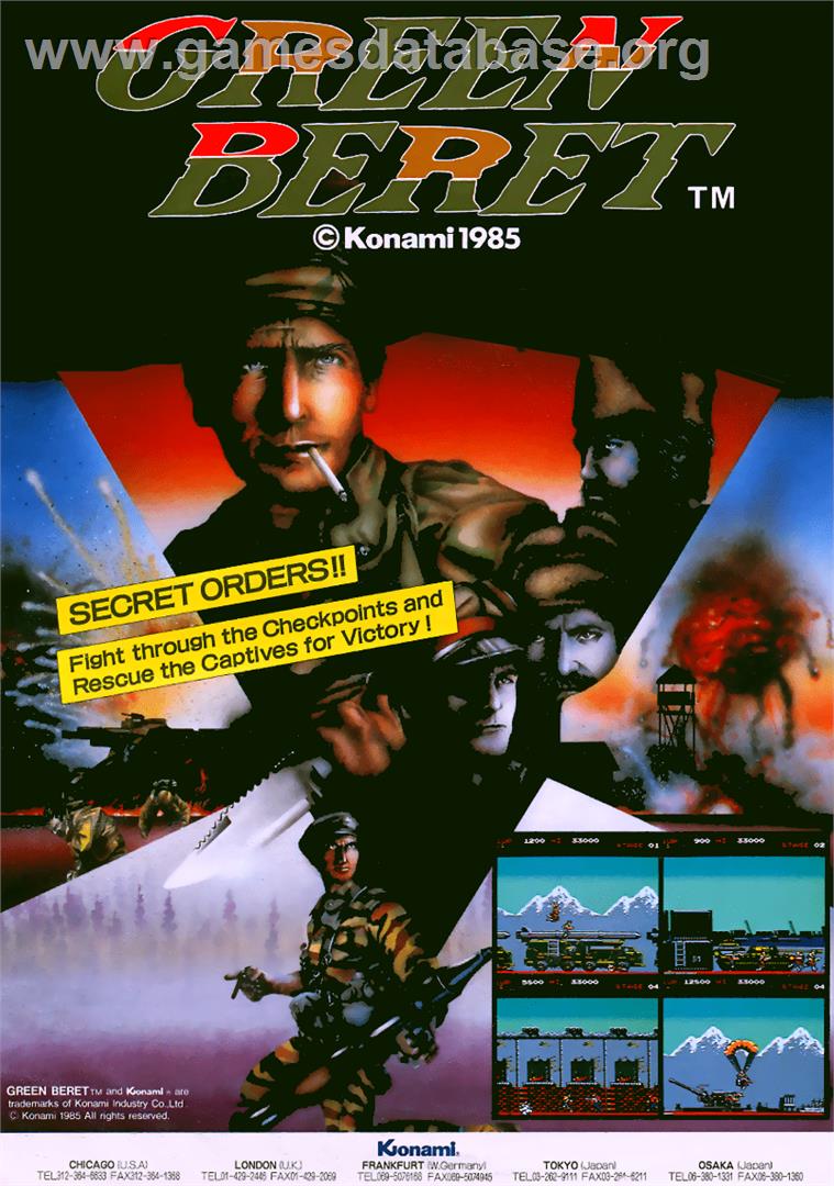 Green Beret - Arcade - Artwork - Advert