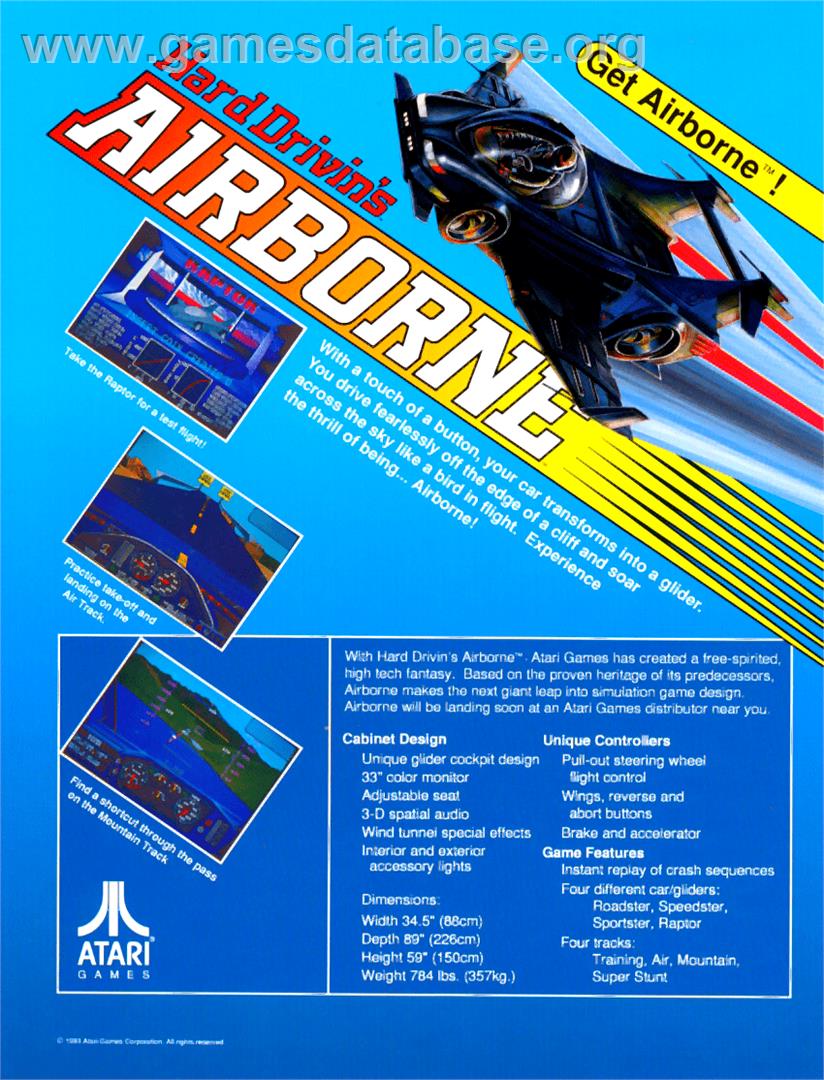 Hard Drivin's Airborne - Arcade - Artwork - Advert