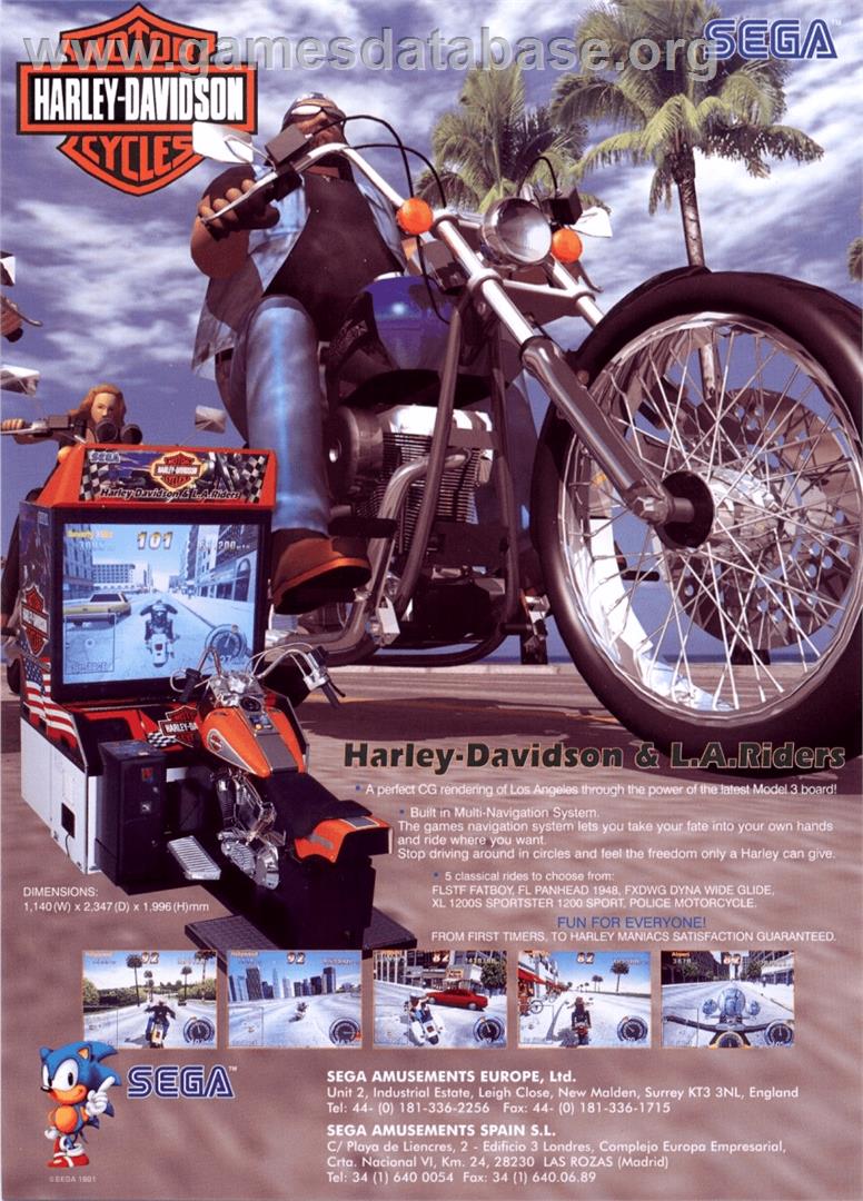 Harley-Davidson and L.A. Riders - Arcade - Artwork - Advert