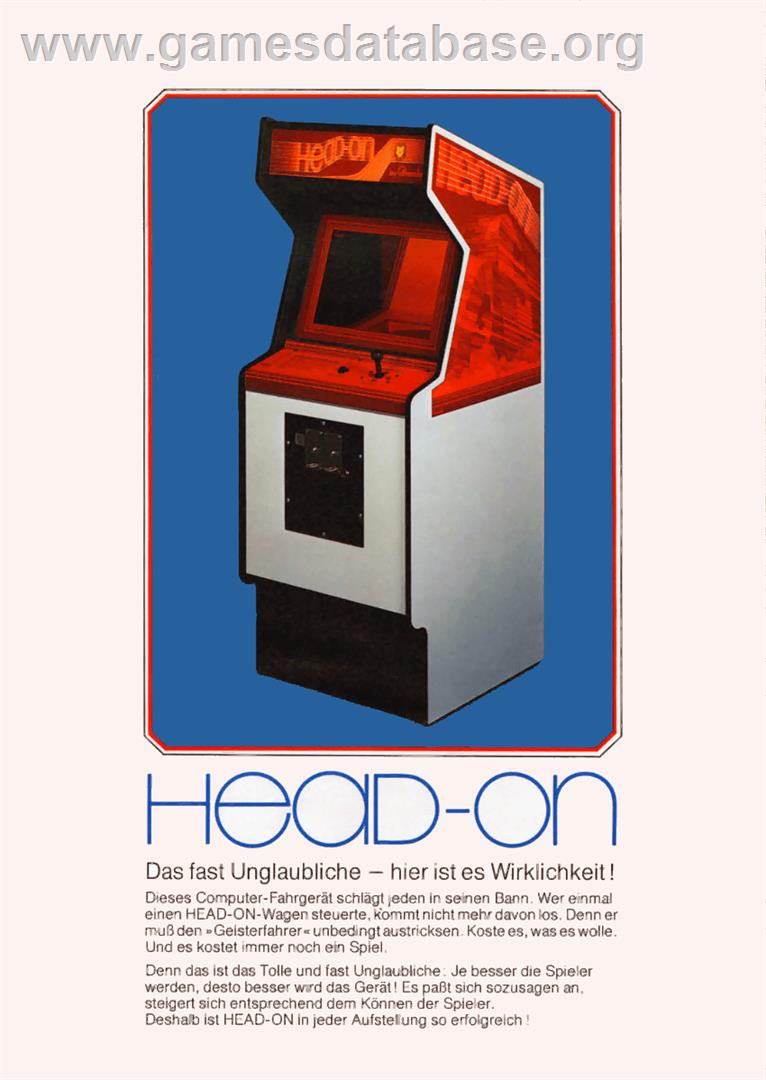 Head On - Arcade - Artwork - Advert