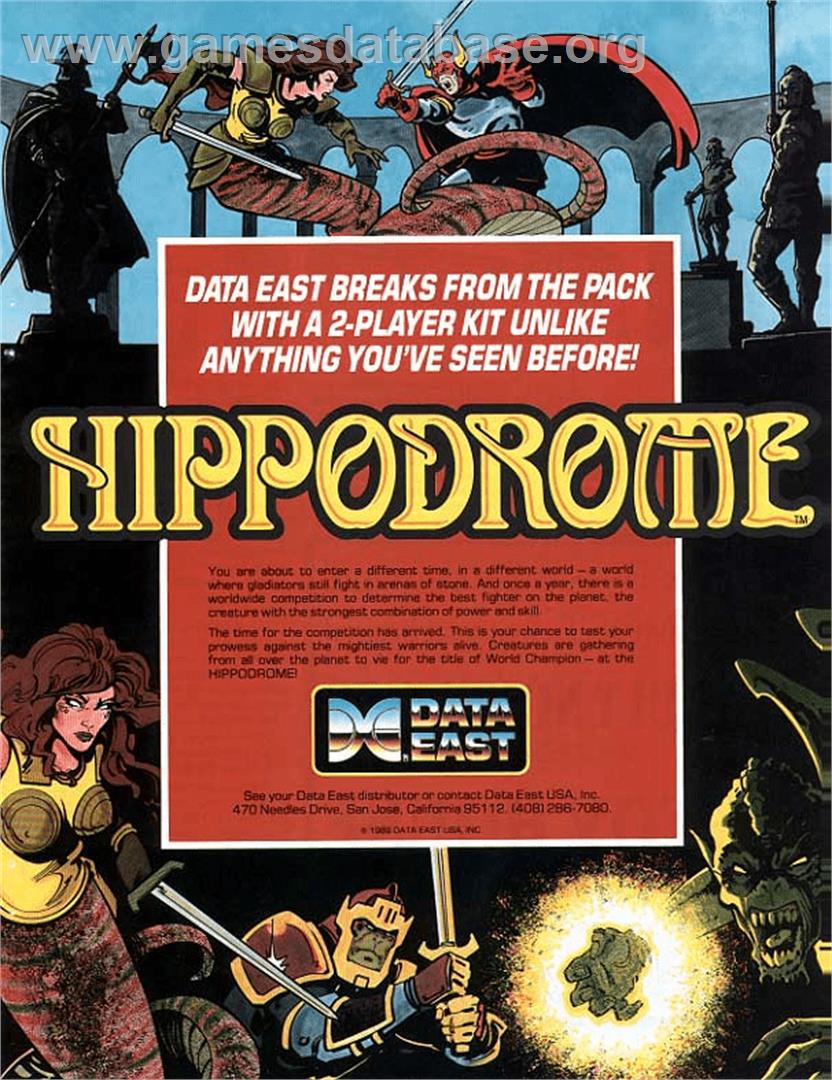Hippodrome - Arcade - Artwork - Advert