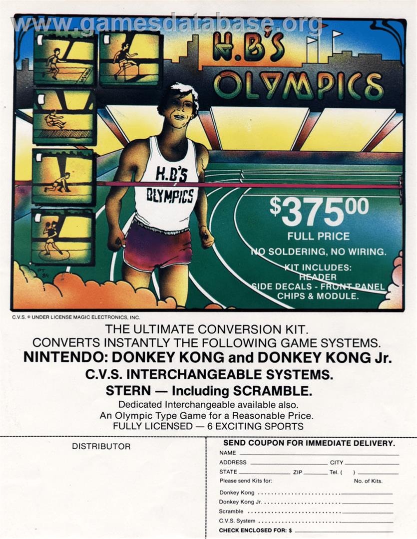 Hunchback Olympic - Arcade - Artwork - Advert