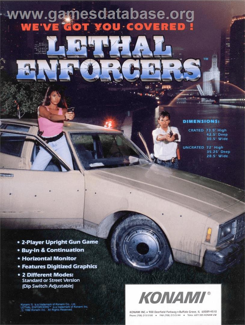 Lethal Enforcers - Arcade - Artwork - Advert