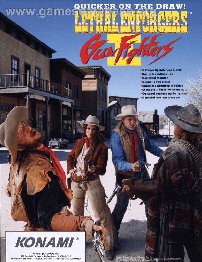 Lethal Enforcers II: Gun Fighters - Arcade - Artwork - Advert