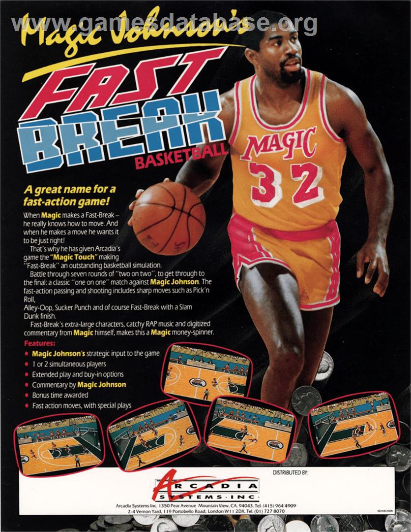 Magic Johnson's Fast Break - Commodore 64 - Artwork - Advert