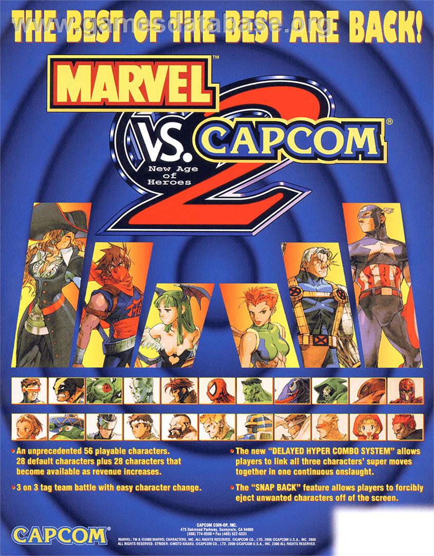 Marvel Vs. Capcom 2 New Age of Heroes - Arcade - Artwork - Advert