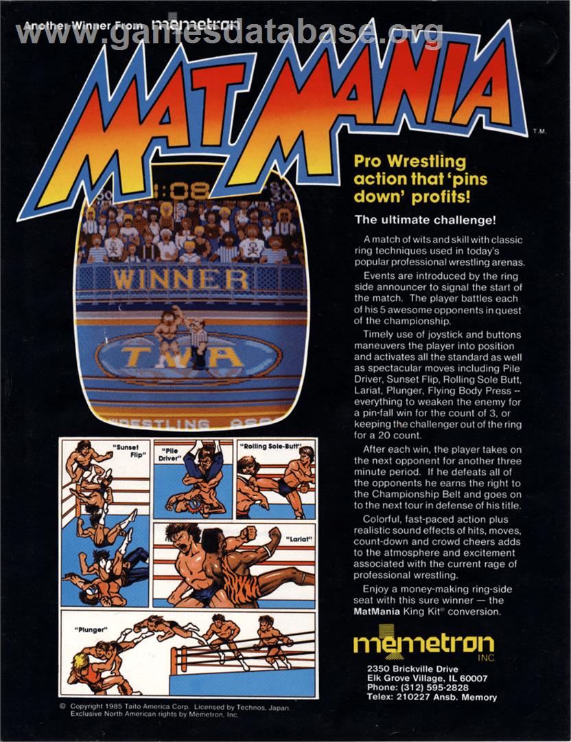 Mat Mania - Arcade - Artwork - Advert