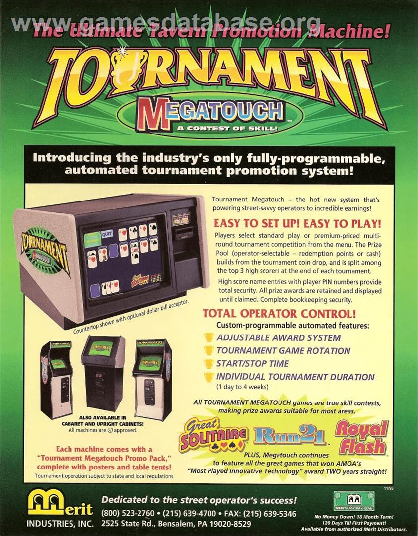 Megatouch III Tournament Edition - Arcade - Artwork - Advert