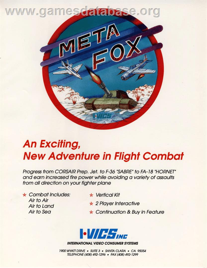 Meta Fox - Arcade - Artwork - Advert