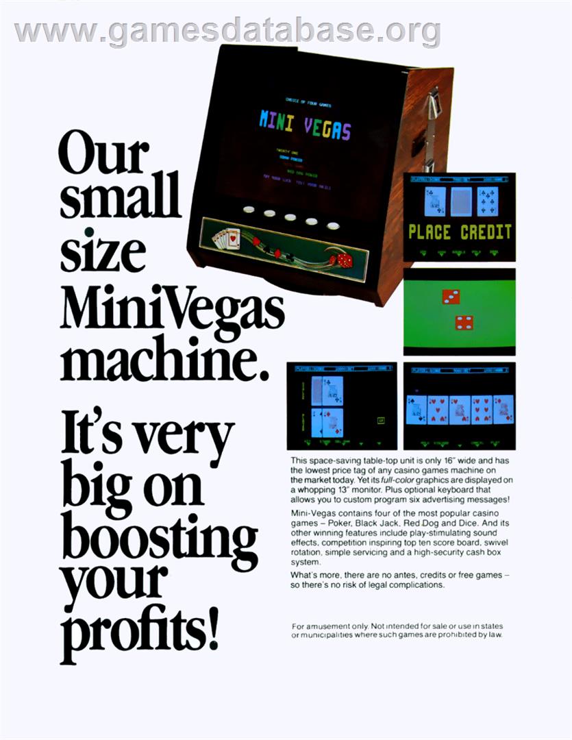 Mini Vegas 4in1 - Arcade - Artwork - Advert