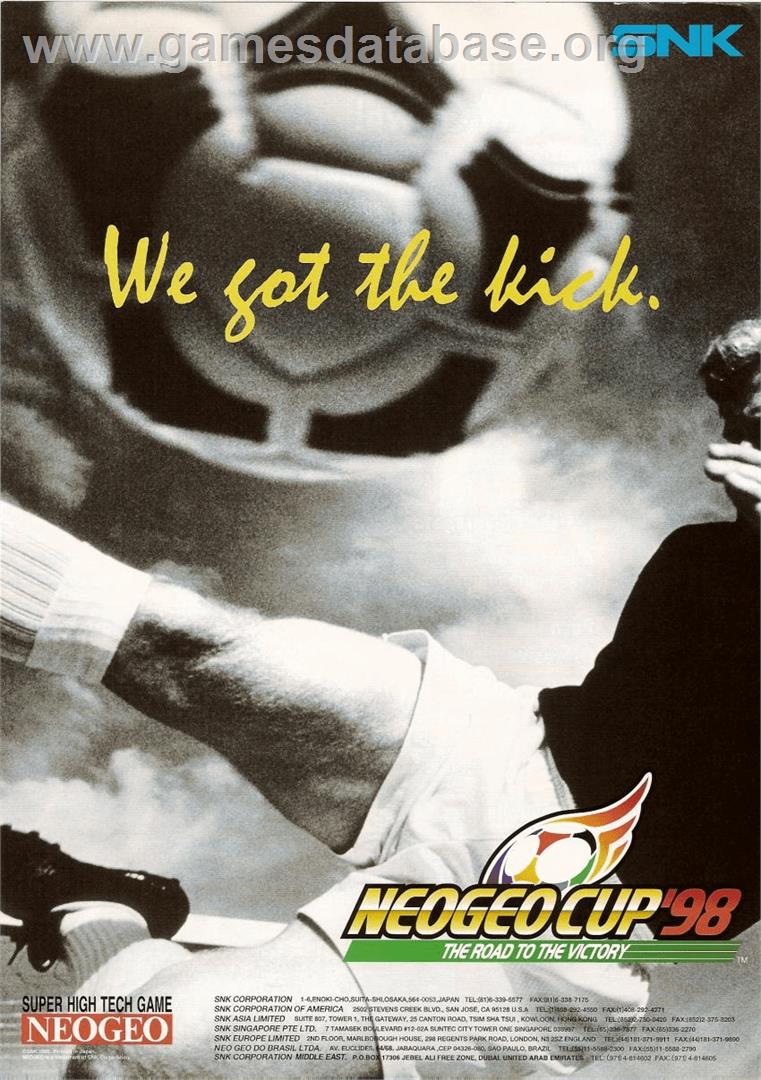 Neo-Geo Cup '98 - The Road to the Victory - SNK Neo-Geo Pocket - Artwork - Advert