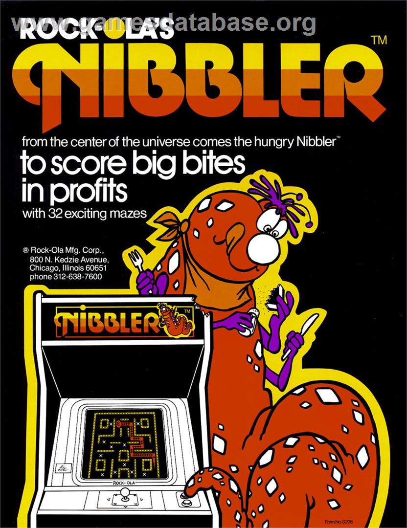 Nibbler - Arcade - Artwork - Advert