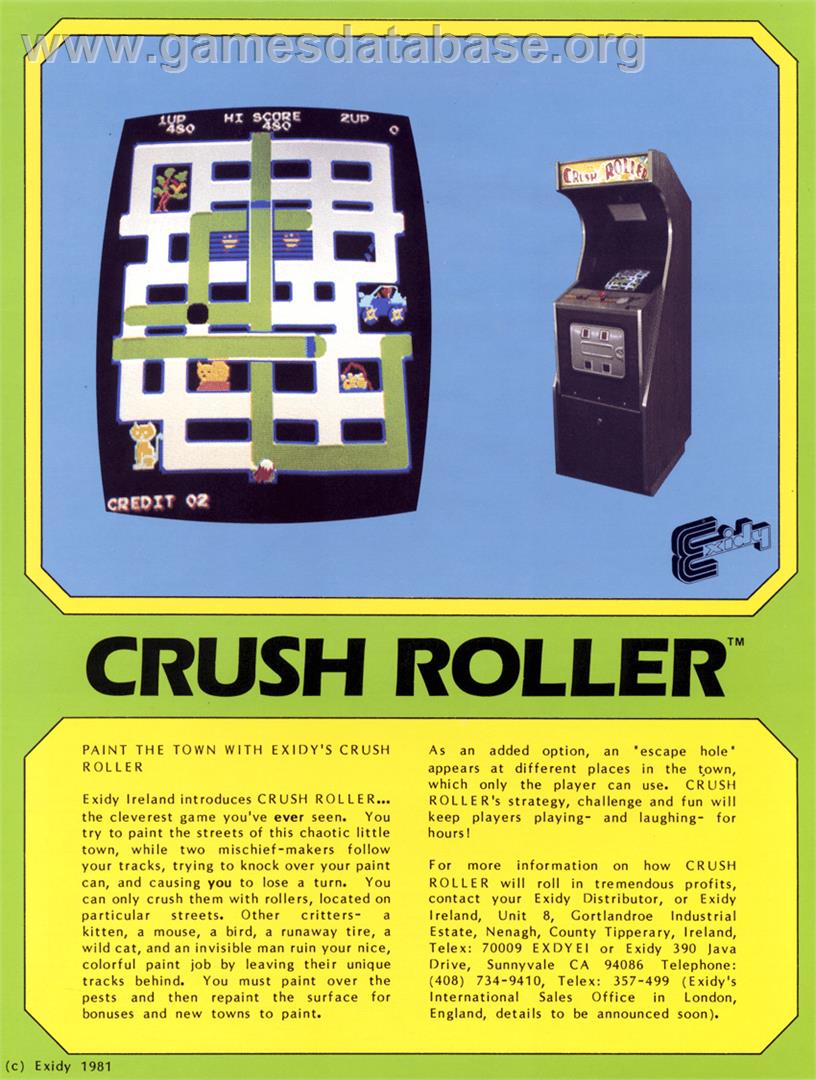 Paint Roller - Arcade - Artwork - Advert