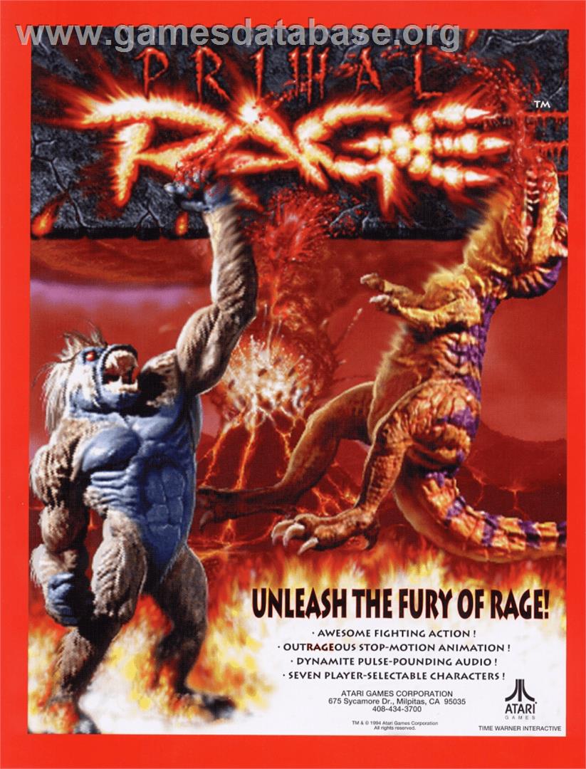 Primal Rage - Atari Jaguar CD - Artwork - Advert