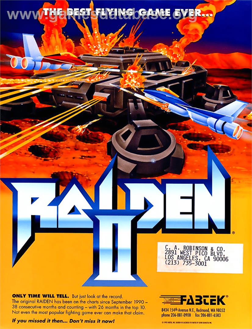 Raiden II - Arcade - Artwork - Advert