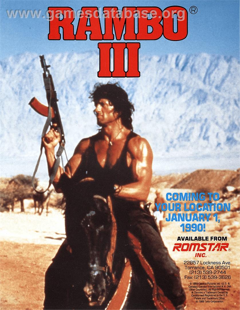 Rambo III - Arcade - Artwork - Advert
