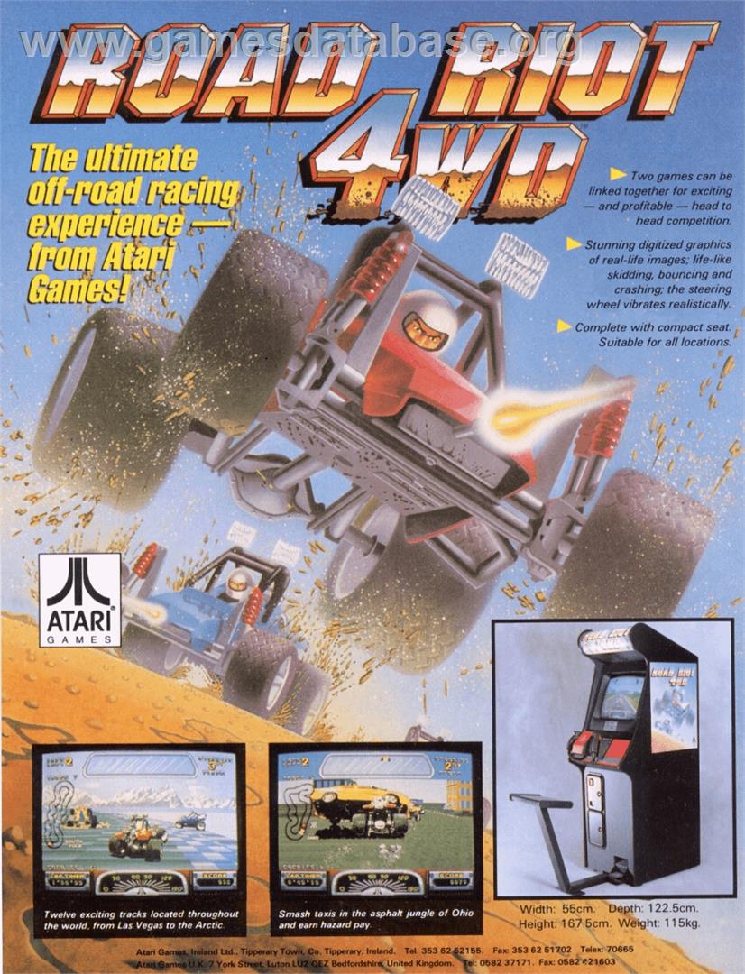 Road Riot 4WD - Atari Lynx - Artwork - Advert