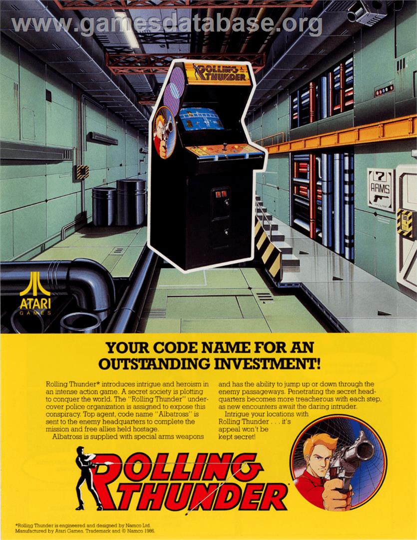 Rolling Thunder - Arcade - Artwork - Advert