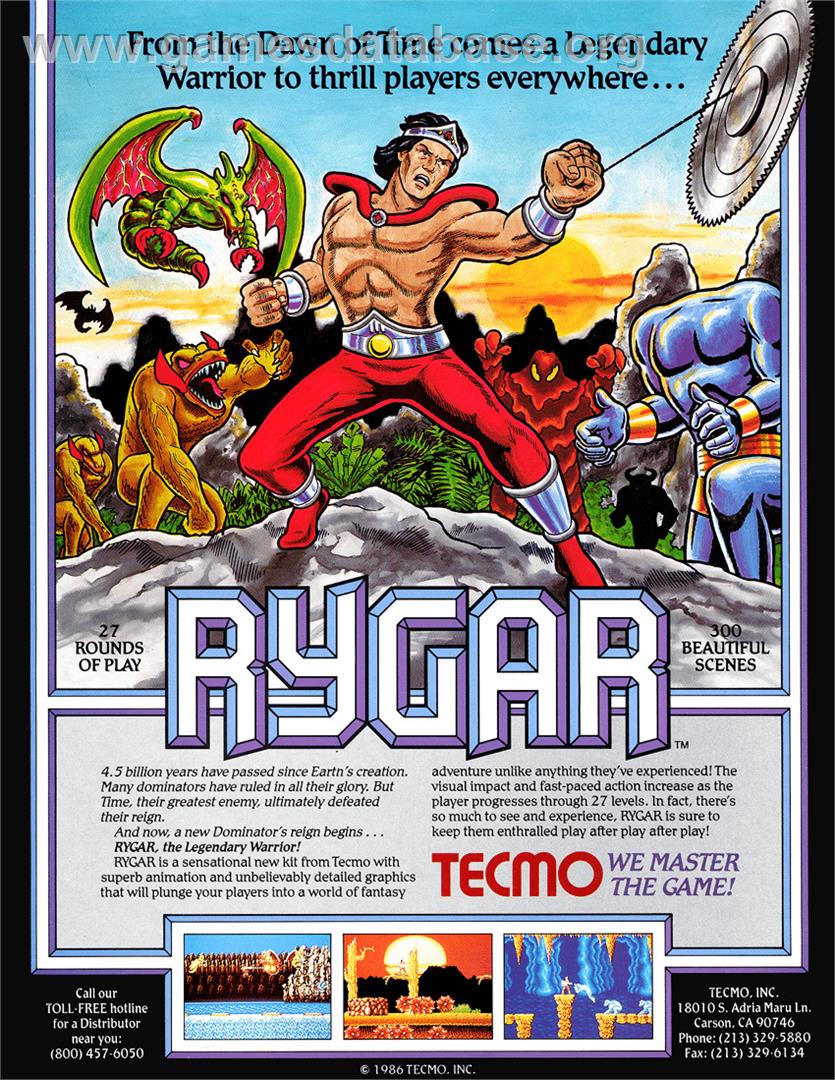 Rygar - Nintendo Arcade Systems - Artwork - Advert