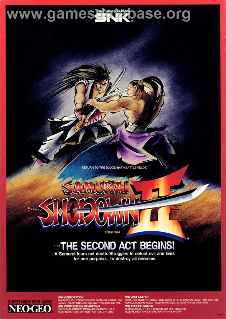 Samurai Shodown II / Shin Samurai Spirits - Haohmaru jigokuhen - Arcade - Artwork - Advert