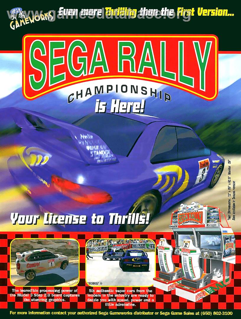 Sega Rally Championship - Sega Model 2 - Artwork - Advert