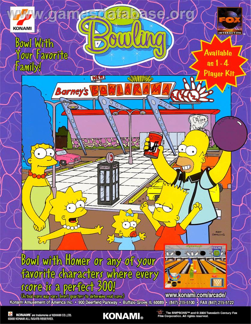 Simpsons Bowling - Arcade - Artwork - Advert