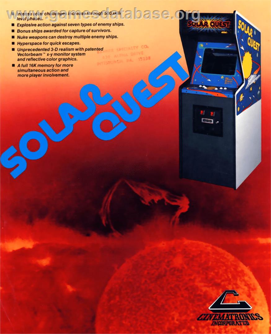 Solar Quest - GCE Vectrex - Artwork - Advert