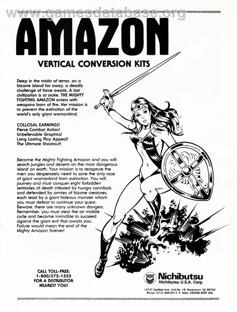 Soldier Girl Amazon - Arcade - Artwork - Advert