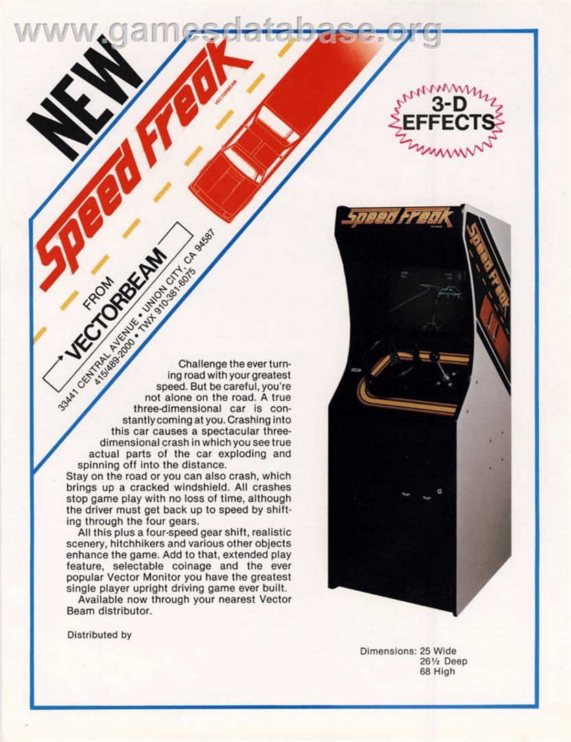 Speed Freak - Arcade - Artwork - Advert