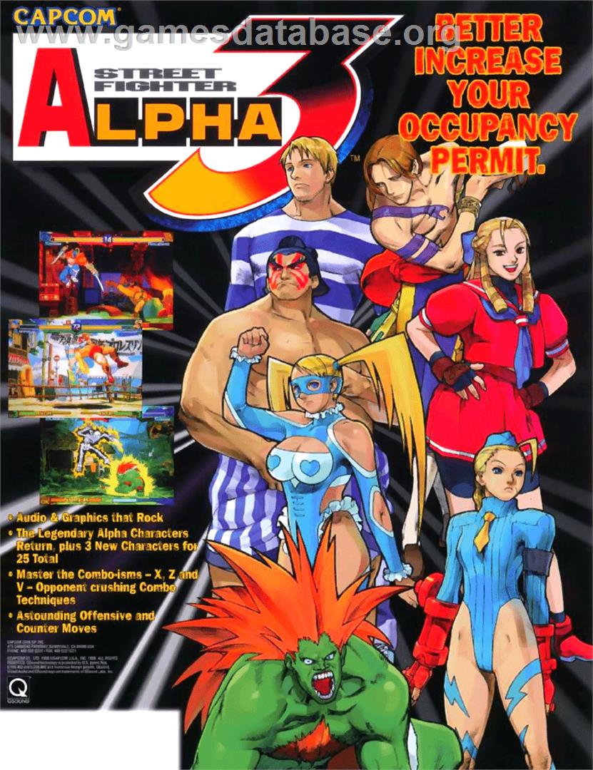 Street Fighter Alpha 3 - Arcade - Artwork - Advert