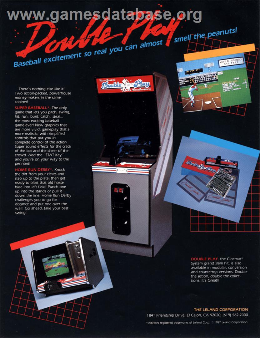 Super Baseball Double Play Home Run Derby - Arcade - Artwork - Advert