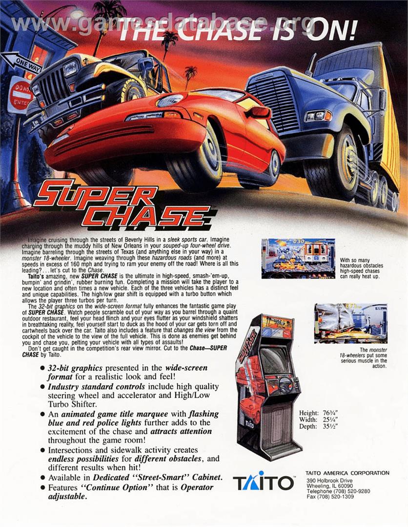 Super Chase - Criminal Termination - Arcade - Artwork - Advert