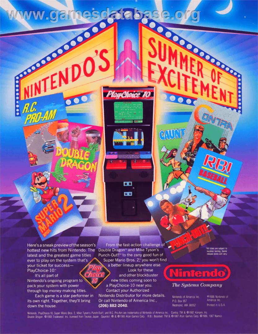 Super Mario Bros. 2 - Nintendo Arcade Systems - Artwork - Advert