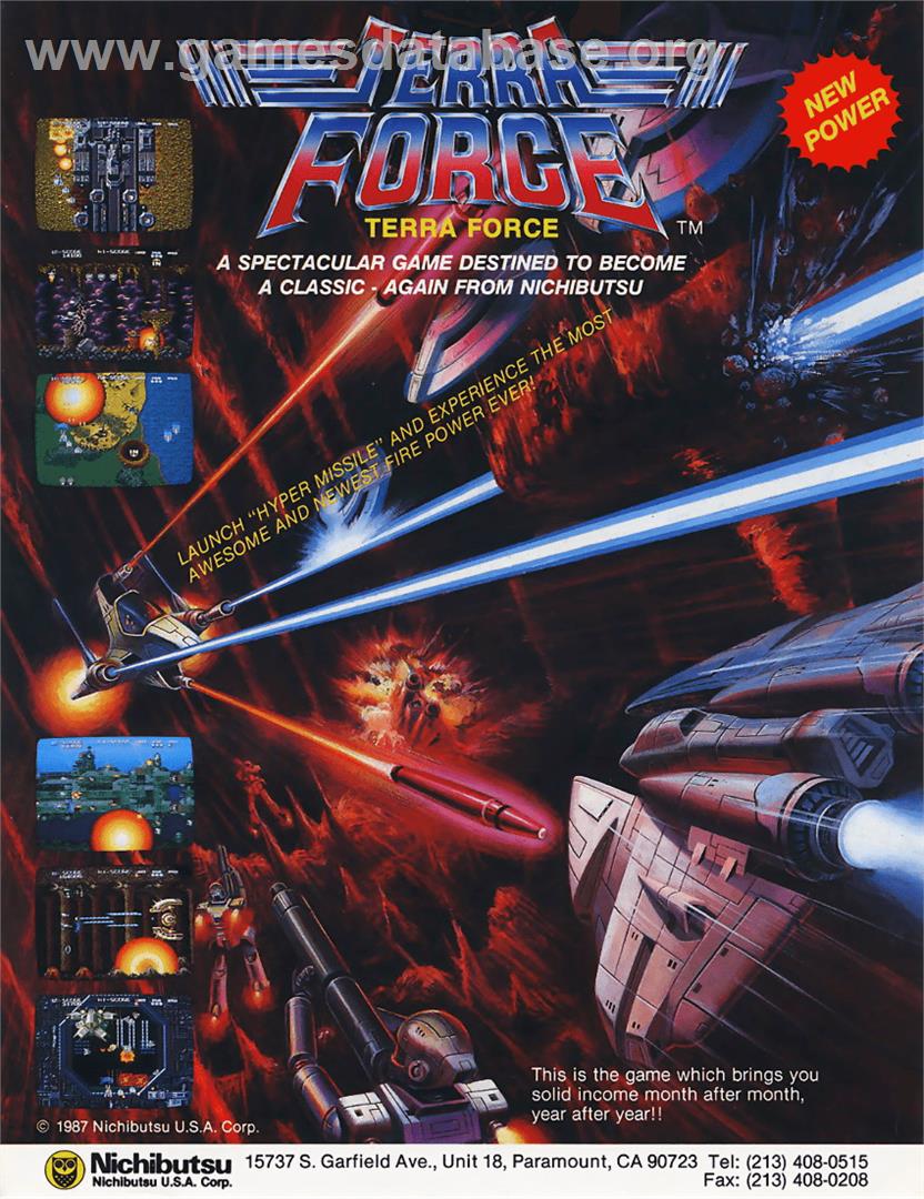 Terra Force - Arcade - Artwork - Advert