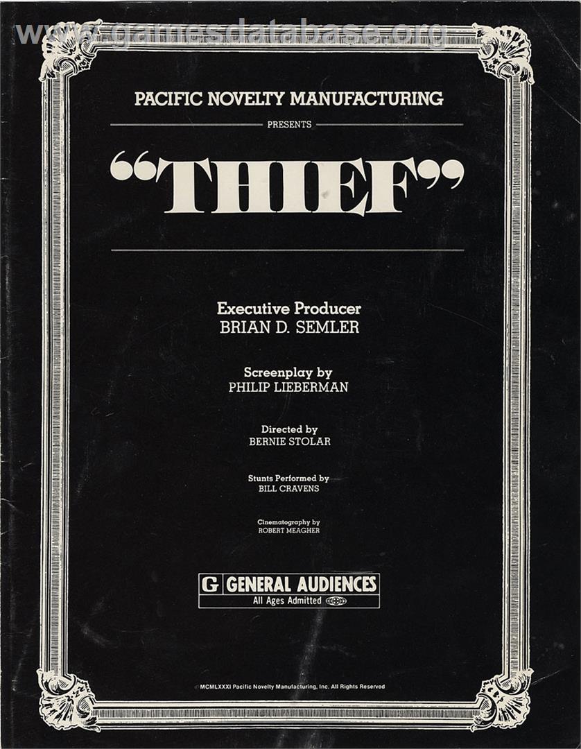 Thief - Arcade - Artwork - Advert