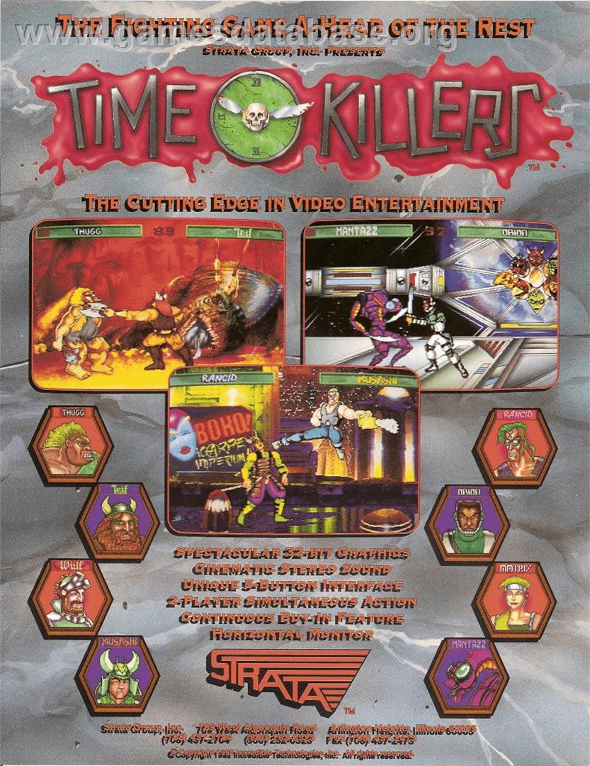 Time Killers - Arcade - Artwork - Advert