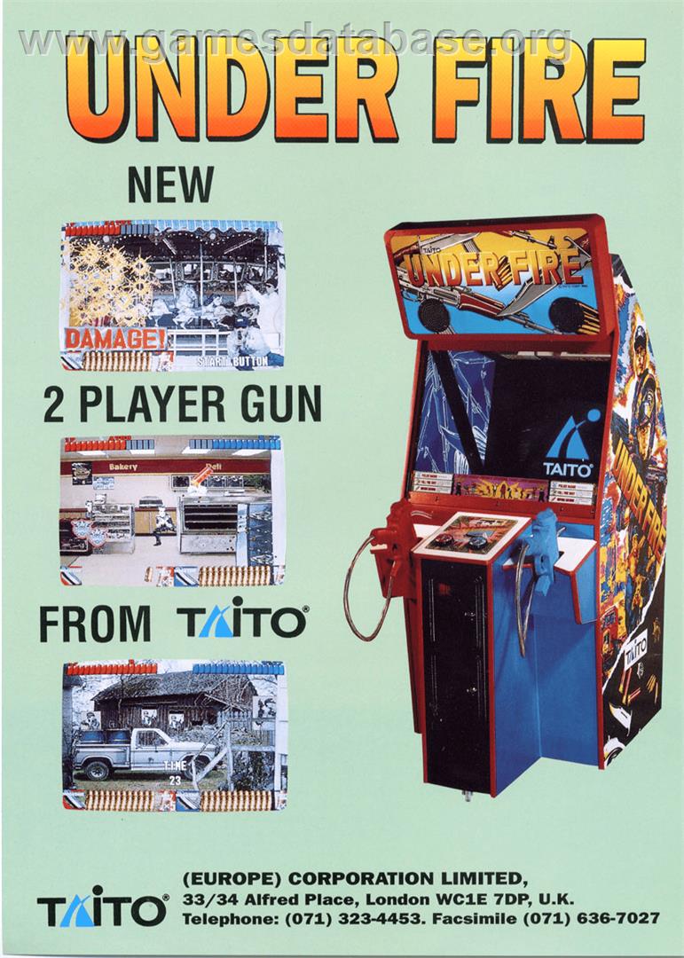 Under Fire - Arcade - Artwork - Advert